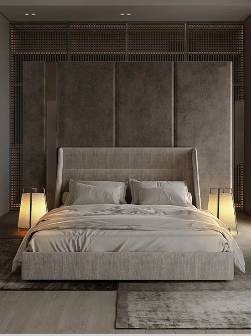 lampadaire led en tissu rétro japonais design moderne décoratif - vue 5 sur 7