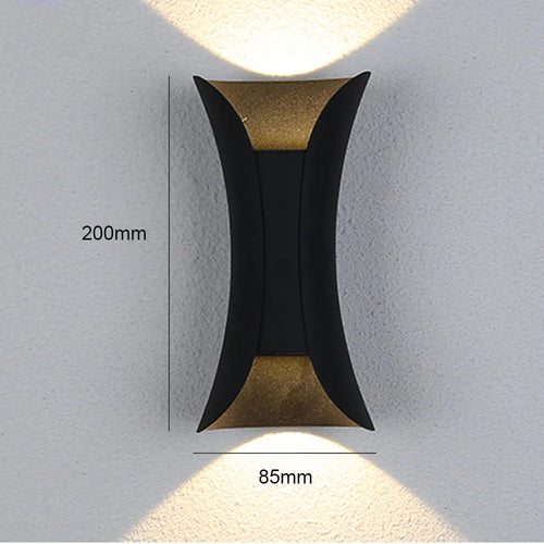 applique murale led moderne en aluminium étanche pour décoration extérieure - vue 8 sur 10