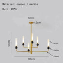 suspension en marbre et cuivre pour éclairage intérieur moderne