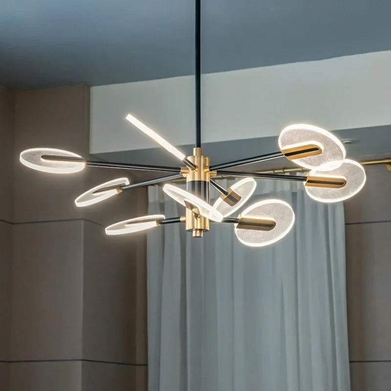 lustre led nordique créatif pour décoration intérieure moderne - vue 4 sur 9