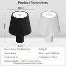lampe de table led rechargeable rayée bouteille de vin interrupteur tactile décoratif