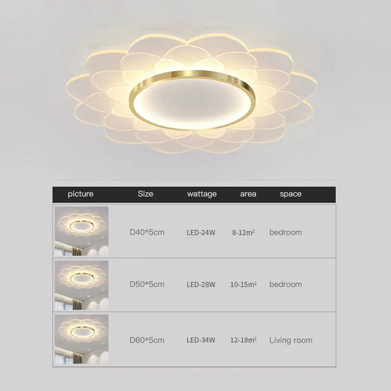lustre moderne design floral pour décoration intérieure lumineuse - vue 4 sur 12