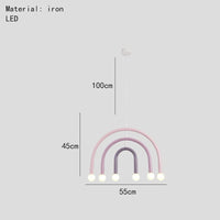 lustre arc-en-ciel métallique fil art déco suspendu réglable
