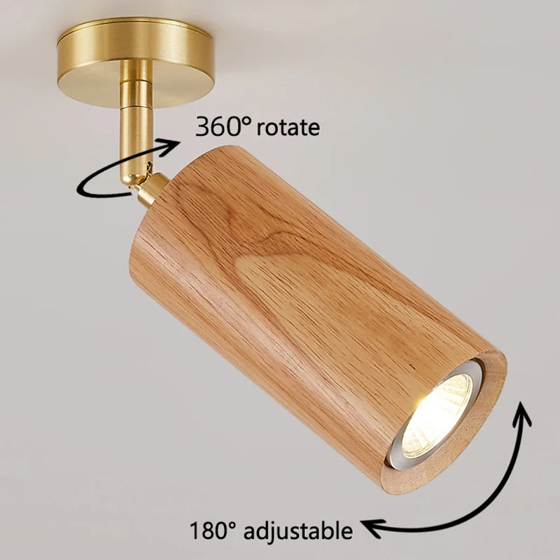 spot de plafond réglable en bois pour hôtel et magasin - vue 5 sur 13