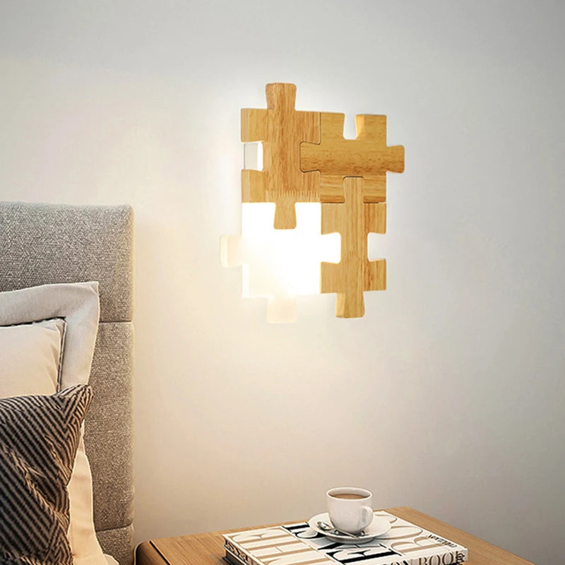 Applique murale LED en bois au design nordique - vue 4 sur 8
