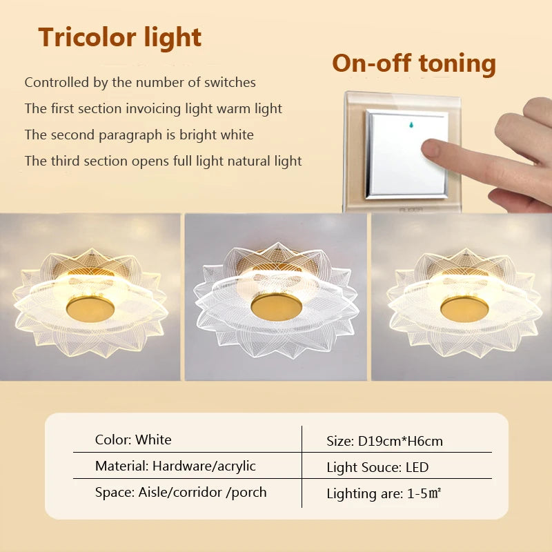 plafonnier led moderne en acrylique design pour intérieur décoratif - vue 17 sur 18