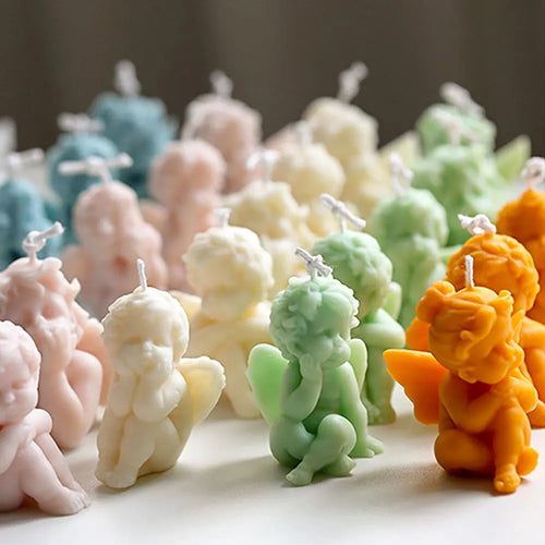 moule en silicone pour bougies parfumées d'ange et décorations en résine - vue 2 sur 11