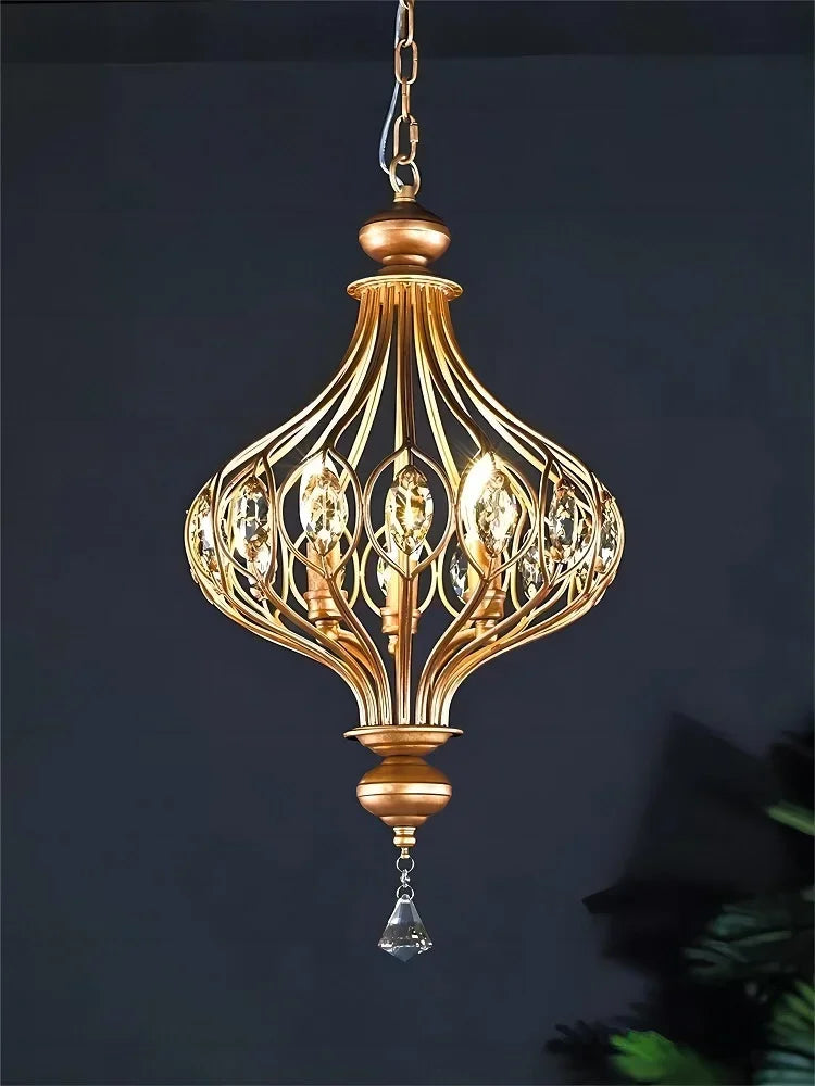 suspension en cristal rétro style vintage pour intérieur - vue 2 sur 9