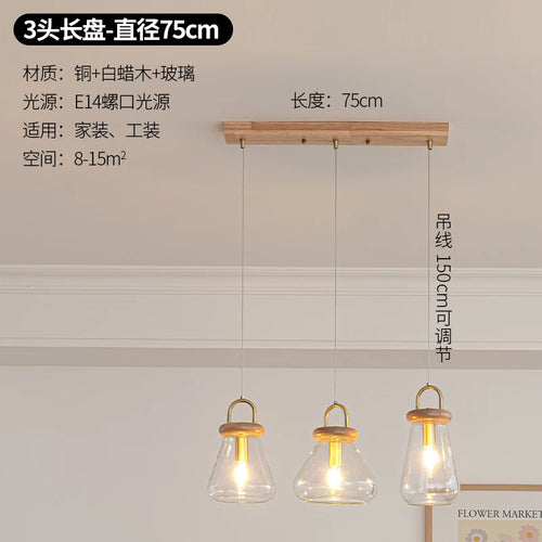 suspension abat-jour en verre transparent style art déco pour éclairage intérieur - vue 11 sur 11
