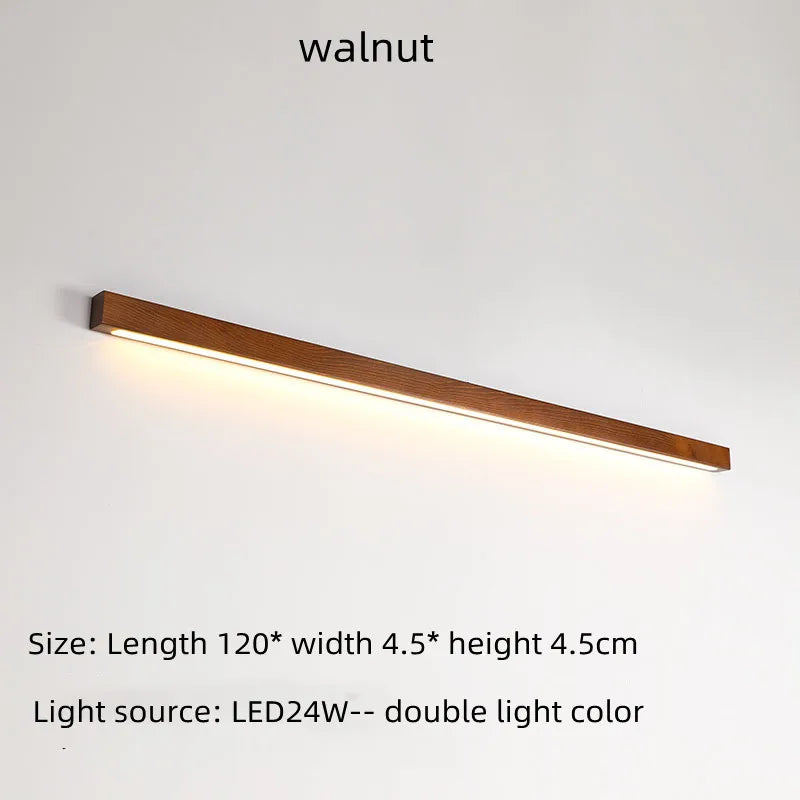 Applique murale LED double couleur en bois de noyer - vue 10 sur 12