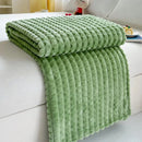 Plaid flanelle doux effet fourrure pour salon hiver