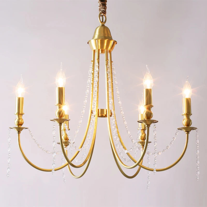lustre en laiton moderne pour éclairage intérieur élégant - vue 10 sur 13