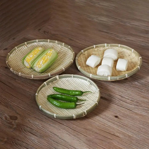 tamis en bambou naturel pour cuisine panier à pain décoratif rangement DIY - vue 4 sur 7