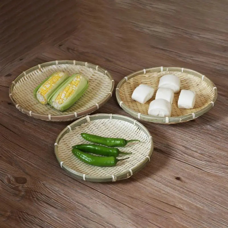 tamis en bambou naturel pour cuisine panier à pain décoratif rangement DIY - vue 4 sur 7