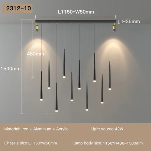 lustre moderne à led pour décoration d'intérieur haut de gamme - vue 12 sur 22