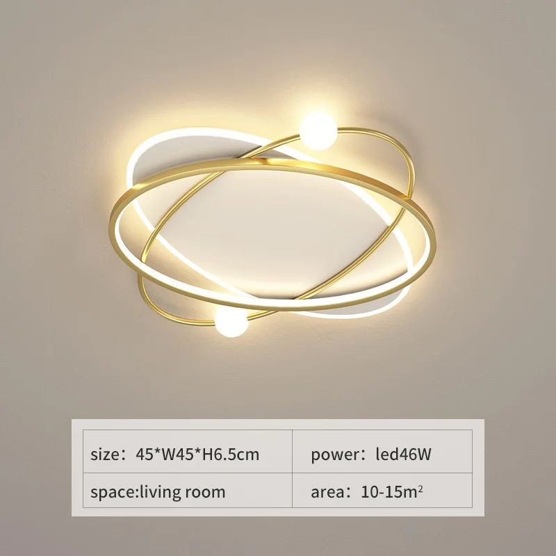 plafonnier led moderne avec télécommande pour décoration intérieure - vue 8 sur 10