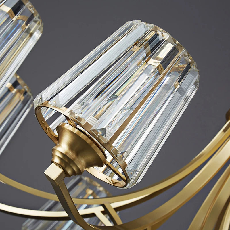 SANDYHA moderne cristal cuivre lustres nordique luxe Design intérieur décor à la maison lampe à LED pour salon salle à manger chambre - vue 5 sur 10