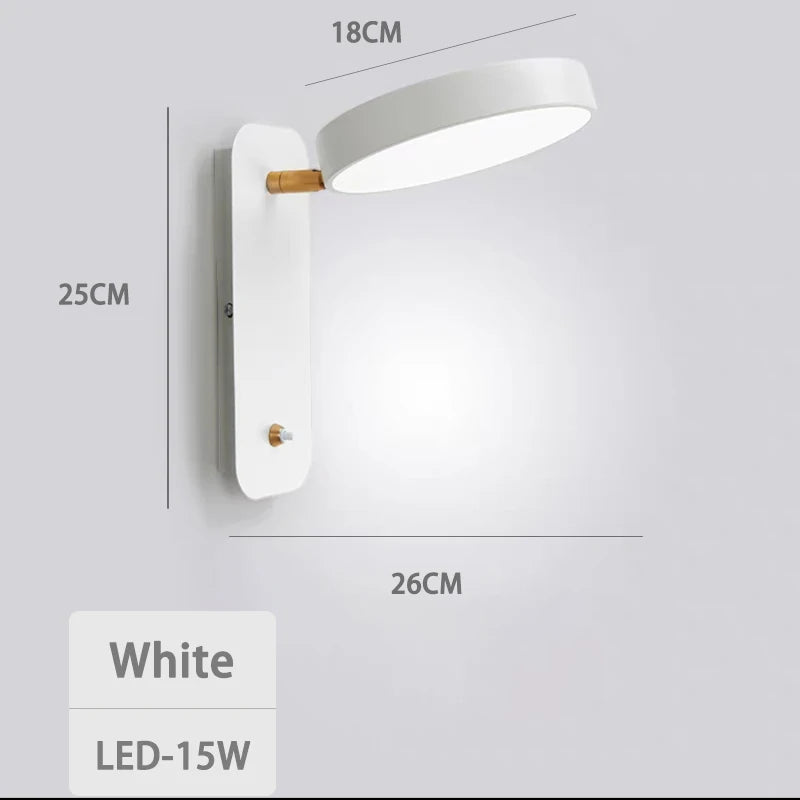 applique murale à led rotative pour éclairage intérieur moderne