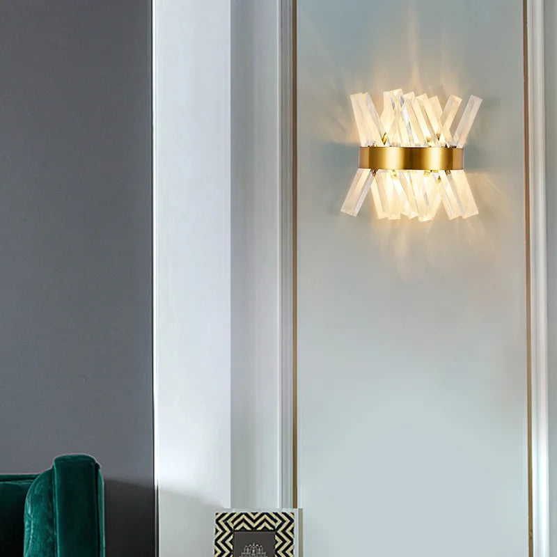 applique murale moderne en cristal pour éclairage intérieur décoratif - vue 3 sur 6