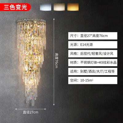 applique murale moderne en cristal pour éclairage intérieur - vue 12 sur 12