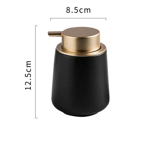 distributeur de savon en céramique et accessoires de bain complets - vue 15 sur 18