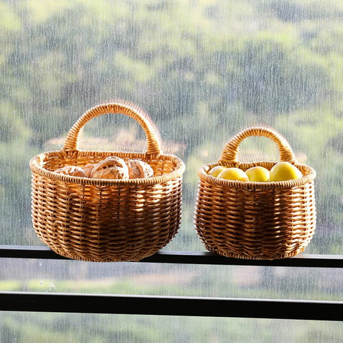 paniers suspendus en osier pour rangement décoratif et organisation - vue 2 sur 12