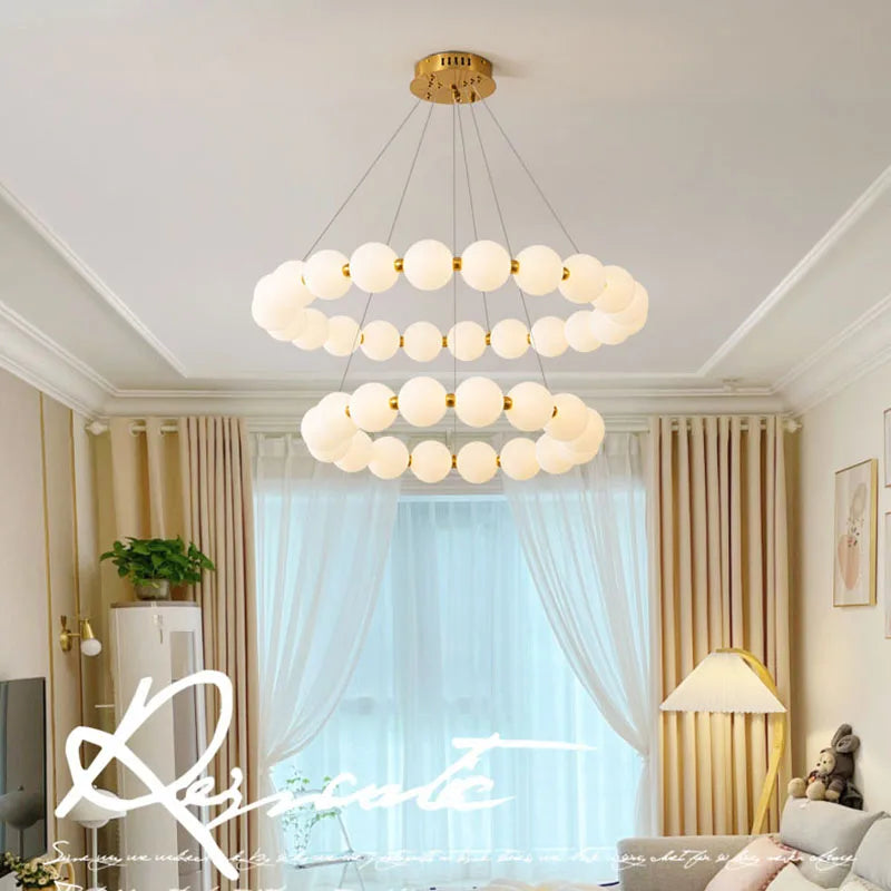 lustre nordique led acrylique éclairage décoratif suspension - vue 4 sur 19