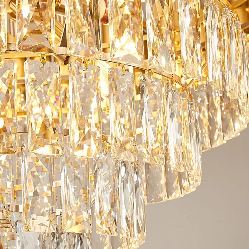lustre en cristal luxueux avec éclairage led pour intérieur - vue 6 sur 14