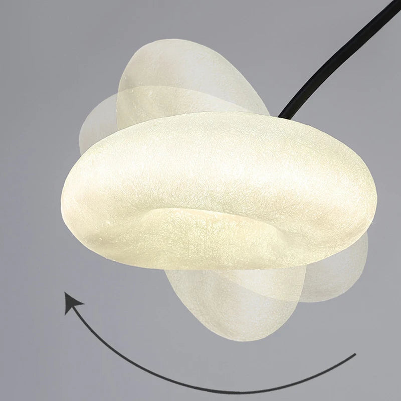 OUFULA pêche lampadaire nordique moderne famille salon à côté du canapé créatif nuage LED décoratif lampe sur pied - vue 4 sur 8