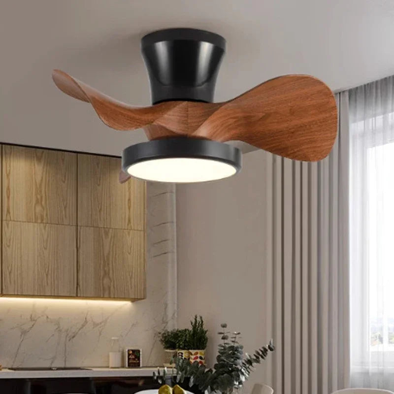 ventilateur de plafond moderne silencieux avec lumière led et télécommande - vue 1 sur 9