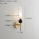 suspension en marbre et cuivre pour éclairage intérieur moderne