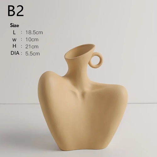 vase humain créatif en céramique pour décoration moderne - vue 9 sur 10
