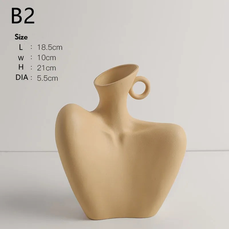 vase humain créatif en céramique pour décoration moderne - vue 8 sur 10
