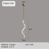 suspension en spirale luxe avec télécommande gradation led
