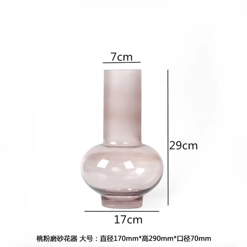vase en verre givré pour fleurs et décoration d'intérieur - vue 12 sur 14