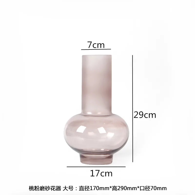 vase en verre givré pour fleurs et décoration d'intérieur - vue 11 sur 14