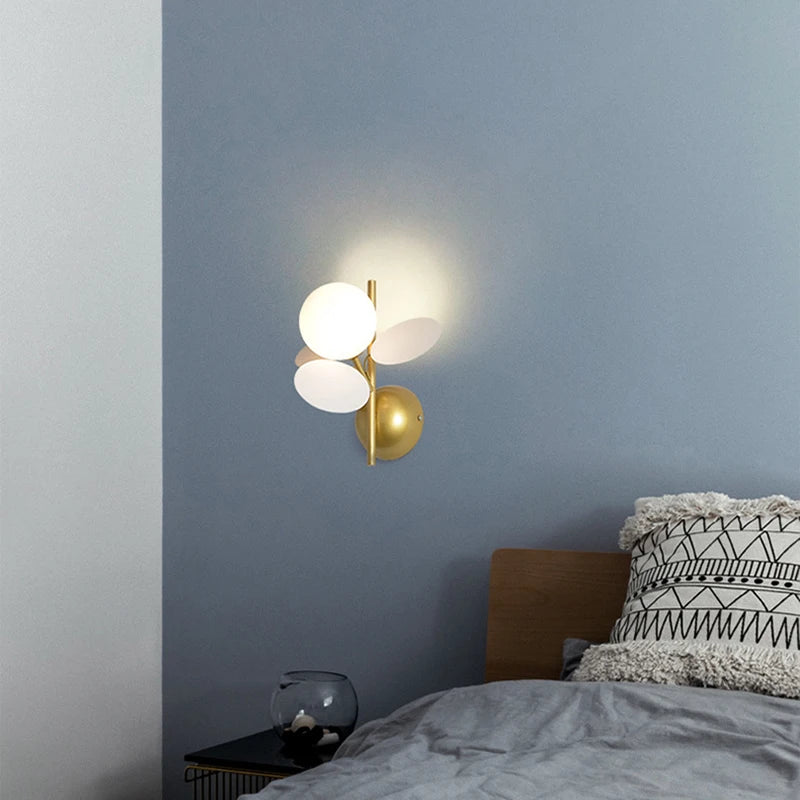 applique murale nordique macaron en fer décorative led pour enfant - vue 5 sur 12