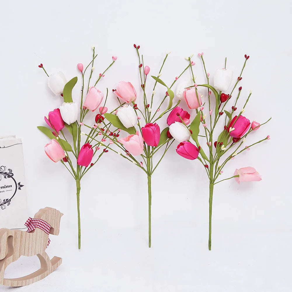 décoration florale tulipes artificielles pour la saint-valentin - vue 5 sur 12