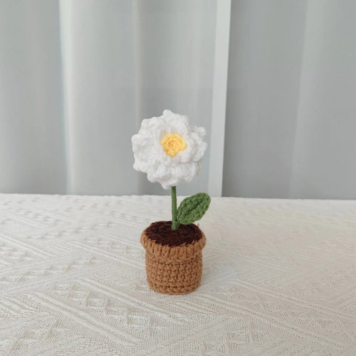 plante en pot tricotée à la main pour cadeau décoratif de saint valentin - vue 15 sur 19