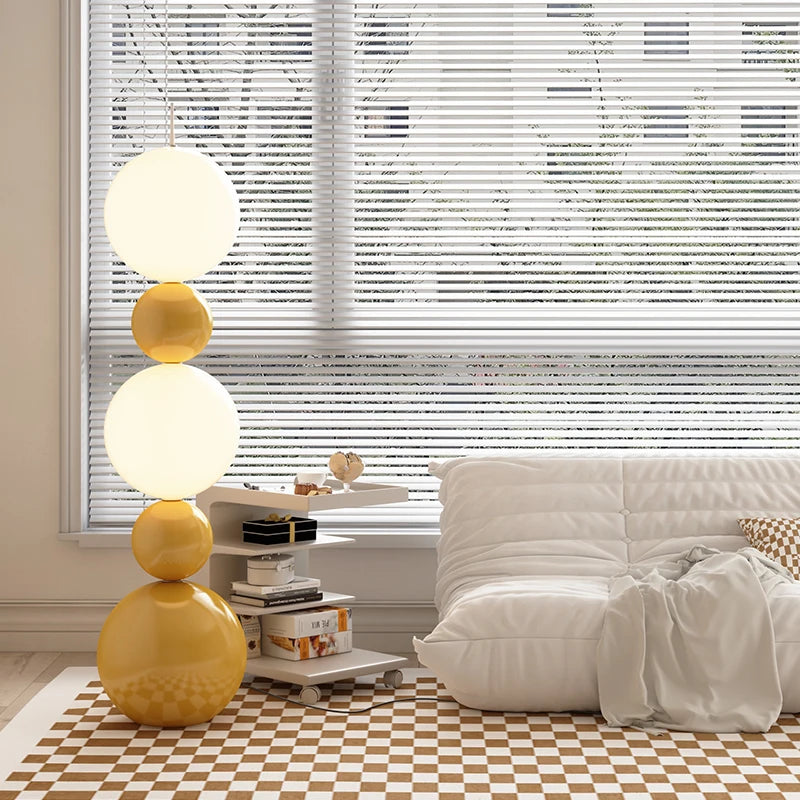 lampadaire crème nordique créatif pour décoration d'intérieur moderne - vue 5 sur 10