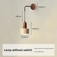 applique murale led wabi sabi style chaud pierre naturelle