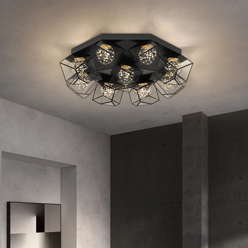 lampe de salon nordique rubik's cube étoilé luxueuse moderne - vue 4 sur 10