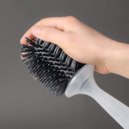 ensemble de brosses rechargeables pour nettoyage en silicone avec support mural - vue 4 sur 8