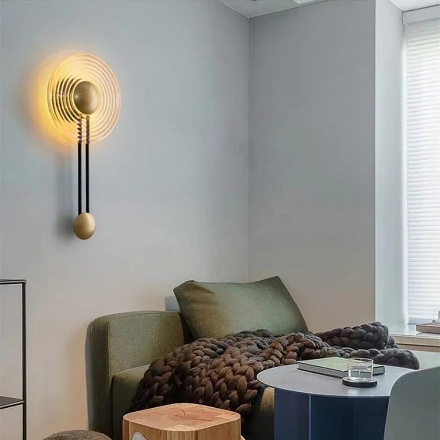 applique murale led nordique à ondulations design moderne et simple - vue 2 sur 10