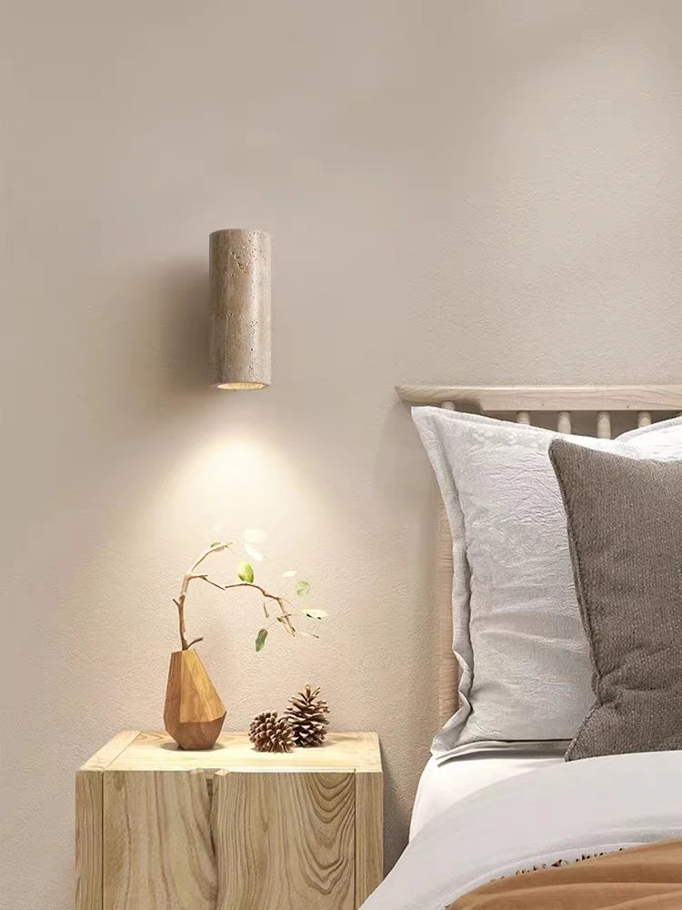 Natural Stone Wall Lamp, Retro Art, LW Decorative Lamp, Living Room, Bedroom, Corridor, Staircase Lighting - vue 3 sur 8