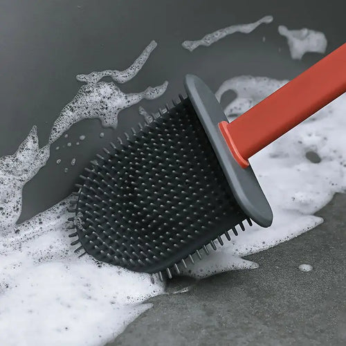 brosse en silicone avec support et poils souples pour nettoyage rapide - vue 7 sur 12