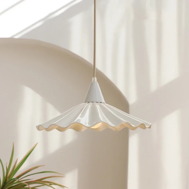 Suspension LED en céramique blanche de styliste - vue 5 sur 12