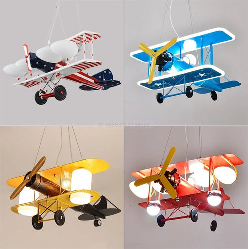suspension led pour enfants en forme d'avion nordique moderne - vue 2 sur 10