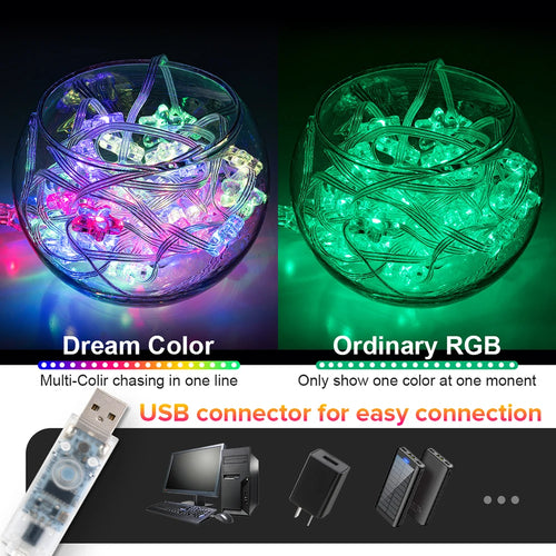 guirlande lumineuse usb ws2812b décorative pour fêtes et anniversaires - vue 3 sur 11