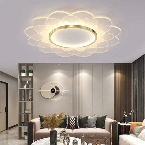 lustre moderne design floral pour décoration intérieure lumineuse - vue 2 sur 12